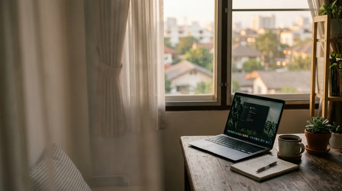 Using ThaiProMax from a desk at home
